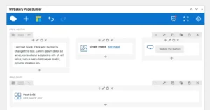 WPBakery Page Builder Pro frontend editor interface showing drag and drop functionality.