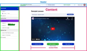 The immersive LearnDash Focus Mode on a desktop screen, showcasing the distraction-free learning environment