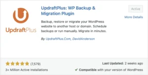 UpdraftPlus Premium pre-update backup configuration, ensuring automatic site protection before any core or plugin updates